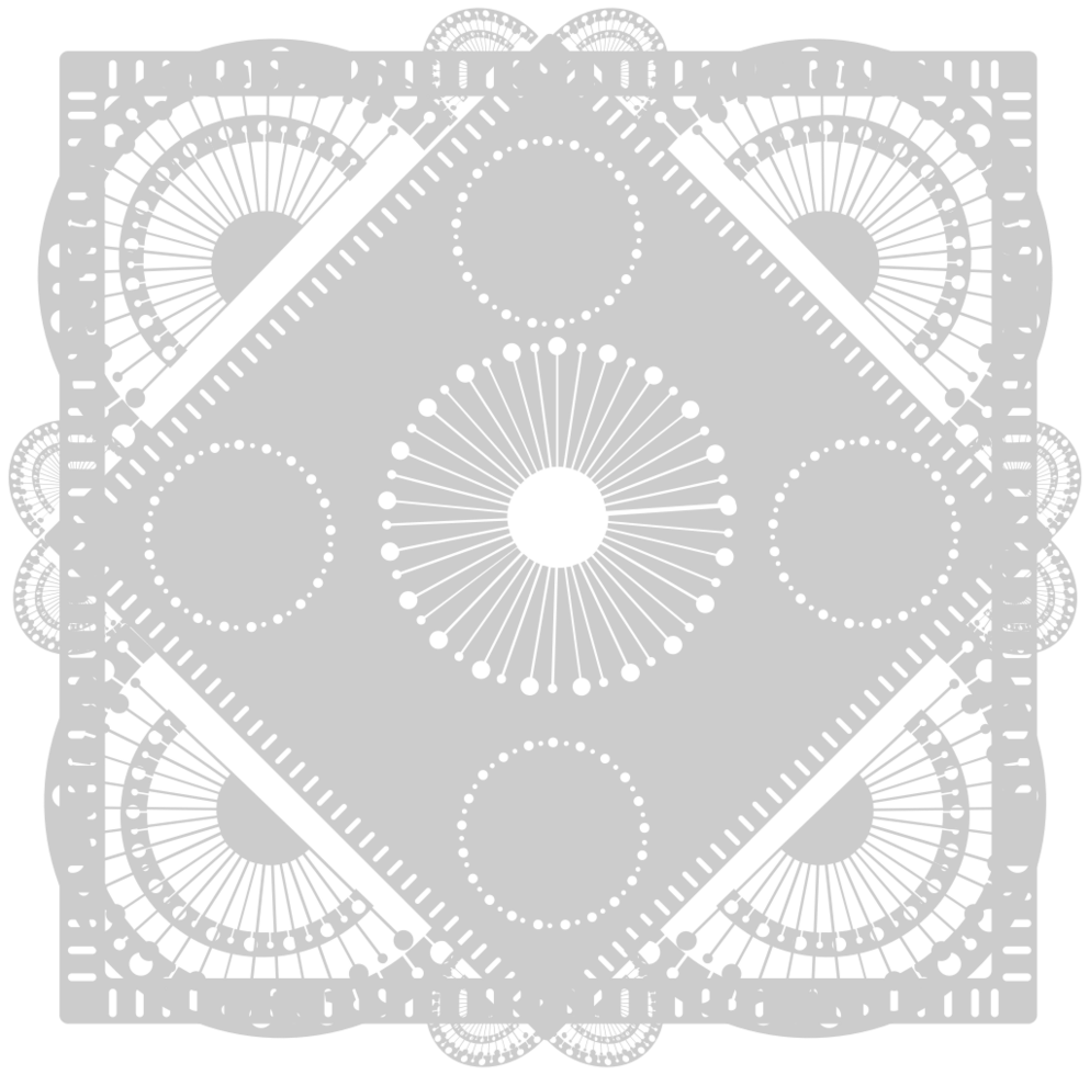 quadratisches Vintage Deckchen vektor