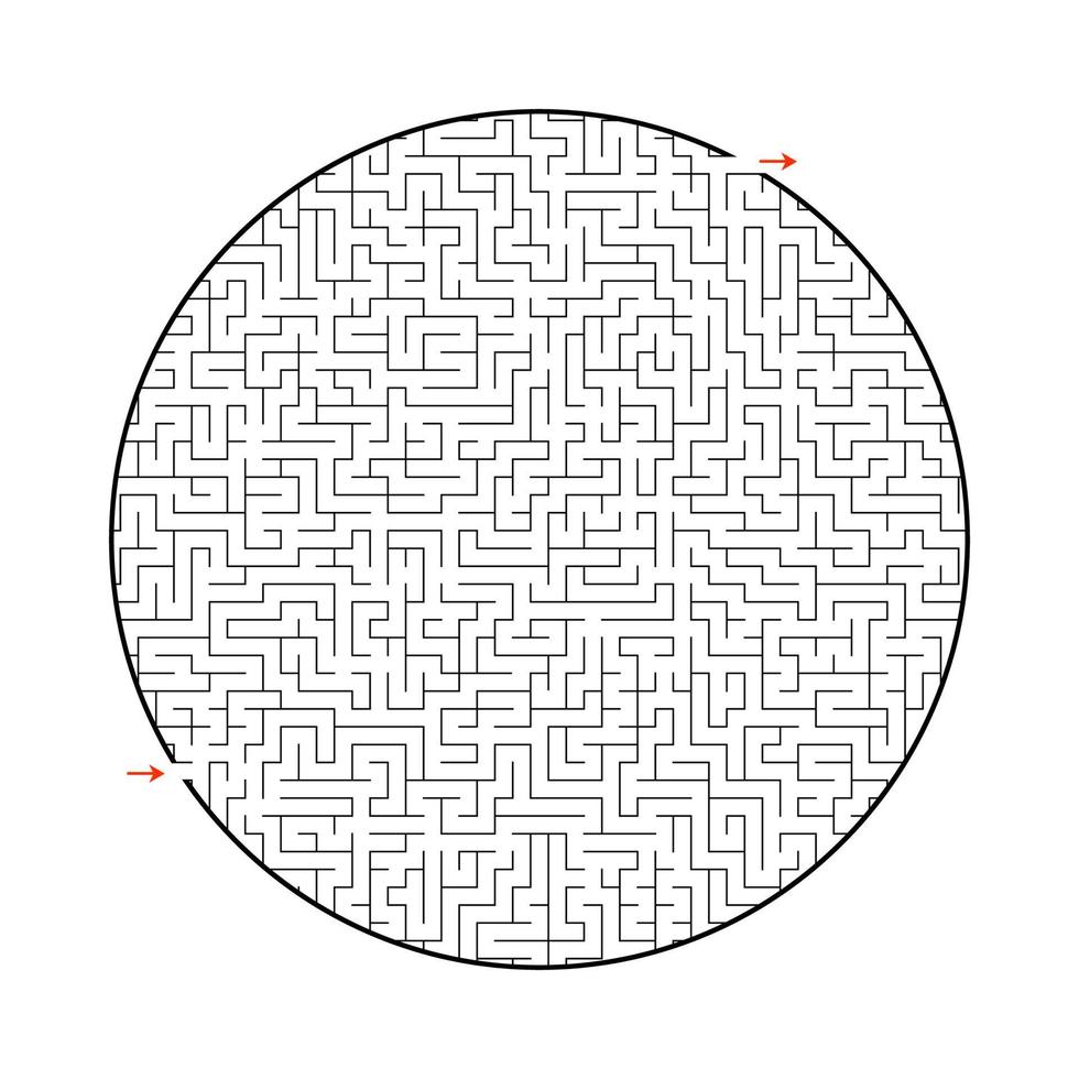 schwieriges großes Labyrinth. Spiel für Kinder und Erwachsene. Puzzle für Kinder. Labyrinth Rätsel. den richtigen Weg finden. flache Vektorillustration. vektor