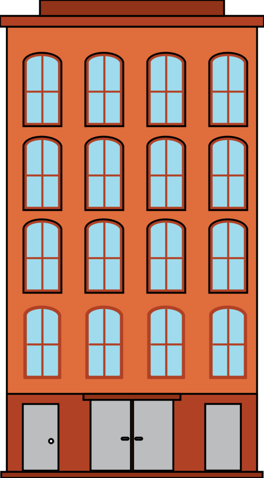 Stadt Gebäude Wohnung vektor