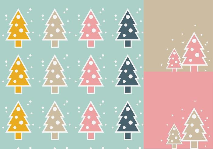Einfache Weihnachtsbaum Vektor Wallpaper Pack