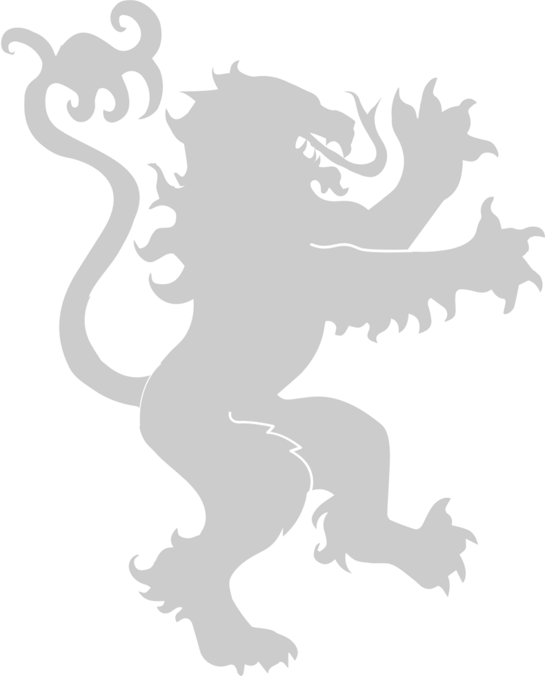 lejon rampant crest vektor