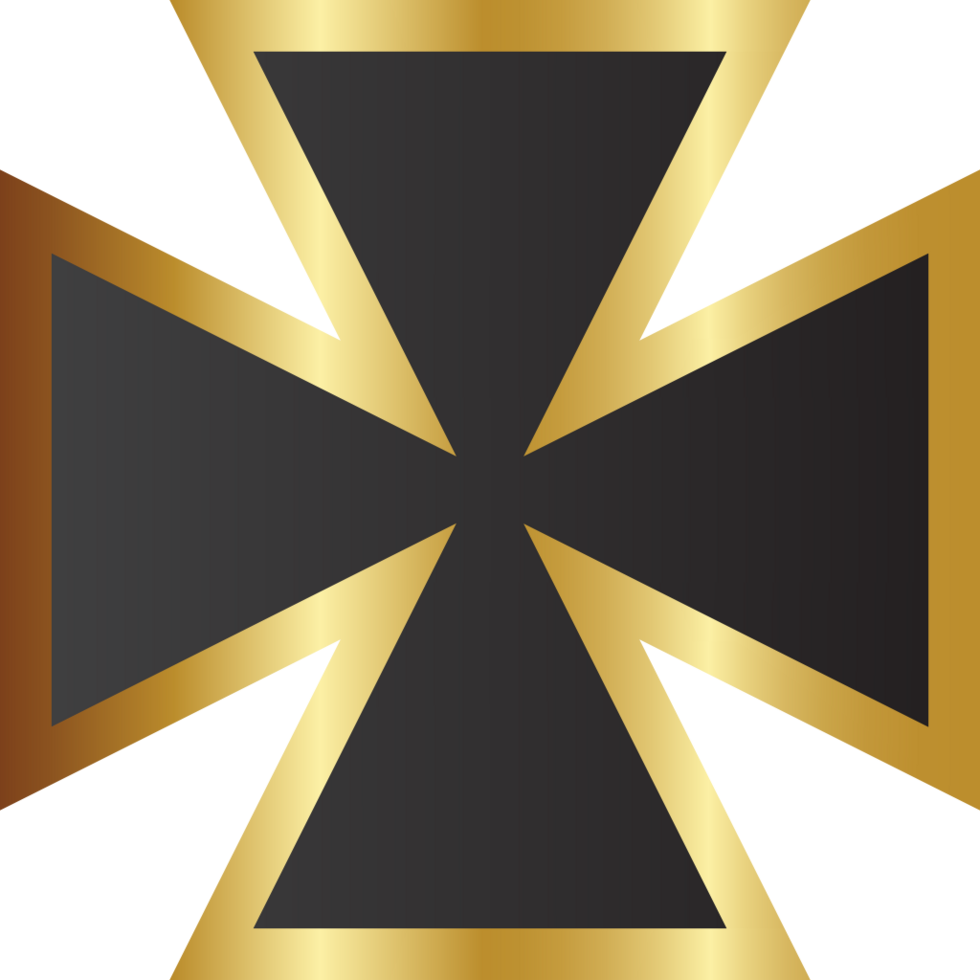 Gold Malteserkreuz vektor