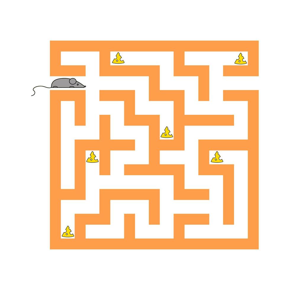 abstraktes Labyrinth. Lernspiel für Kinder. Puzzle für Kinder. Labyrinth Rätsel. den richtigen Weg finden. Vektor-Illustration. vektor