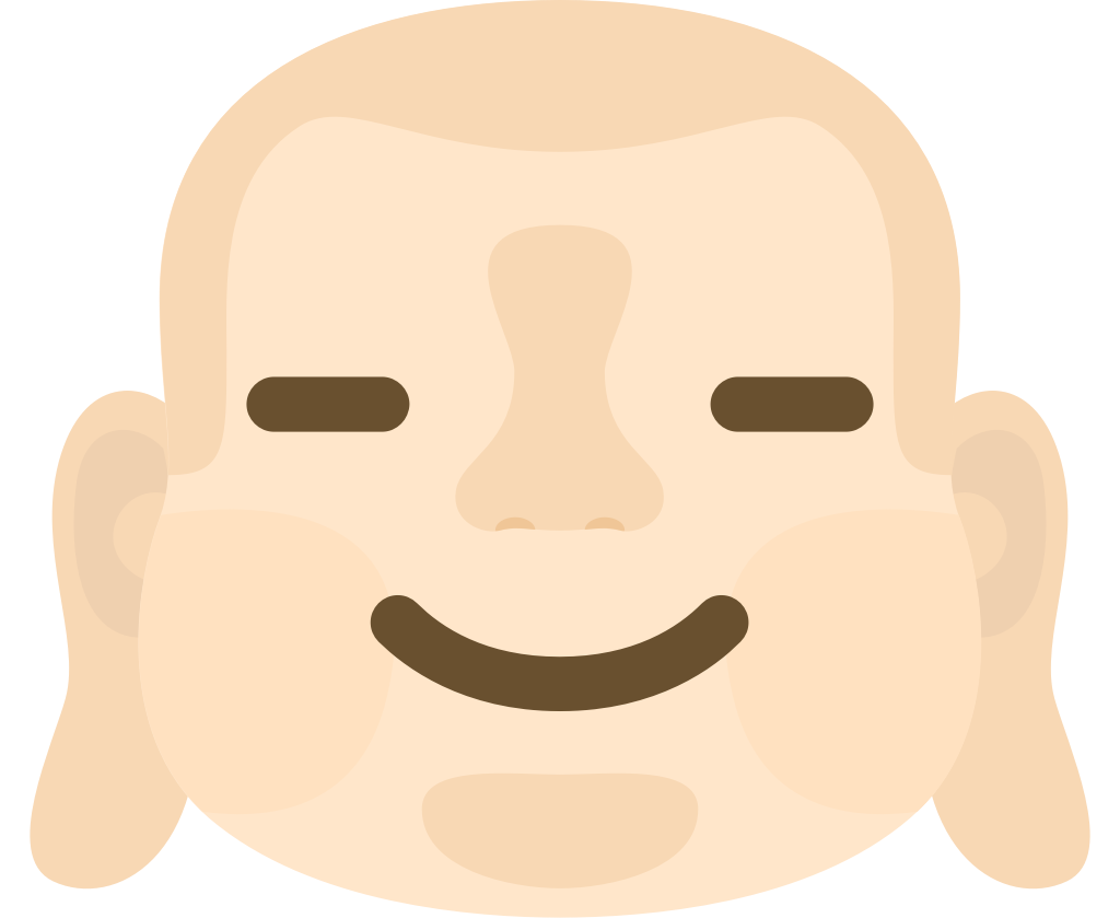 Emoji Buddha Gesicht Lächeln vektor