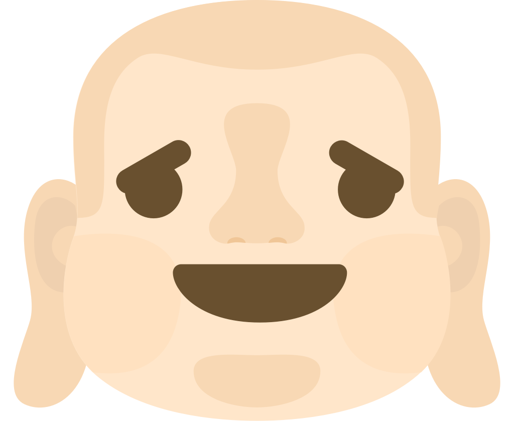 Emoji Buddha Gesicht traurig vektor