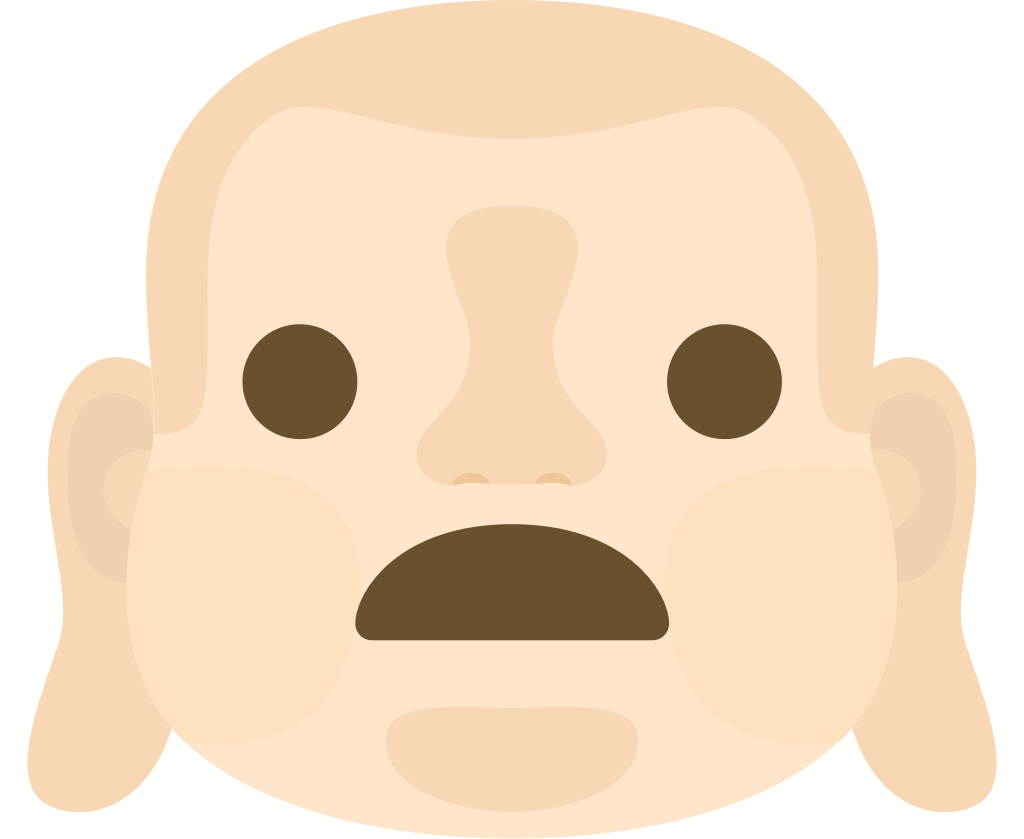 Emoji Buddha Gesicht keuchen vektor
