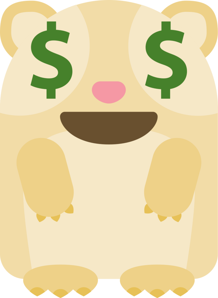 Emoji Meerschweinchen Dollar vektor