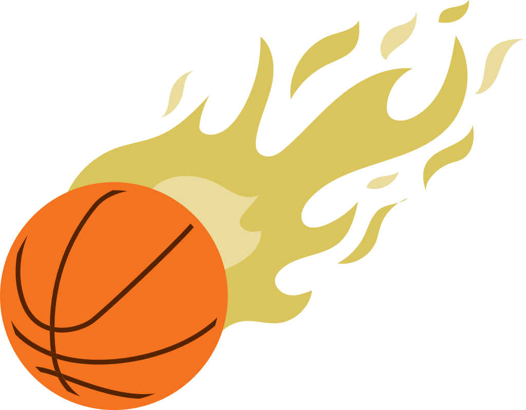 Basketball in Flammen vektor