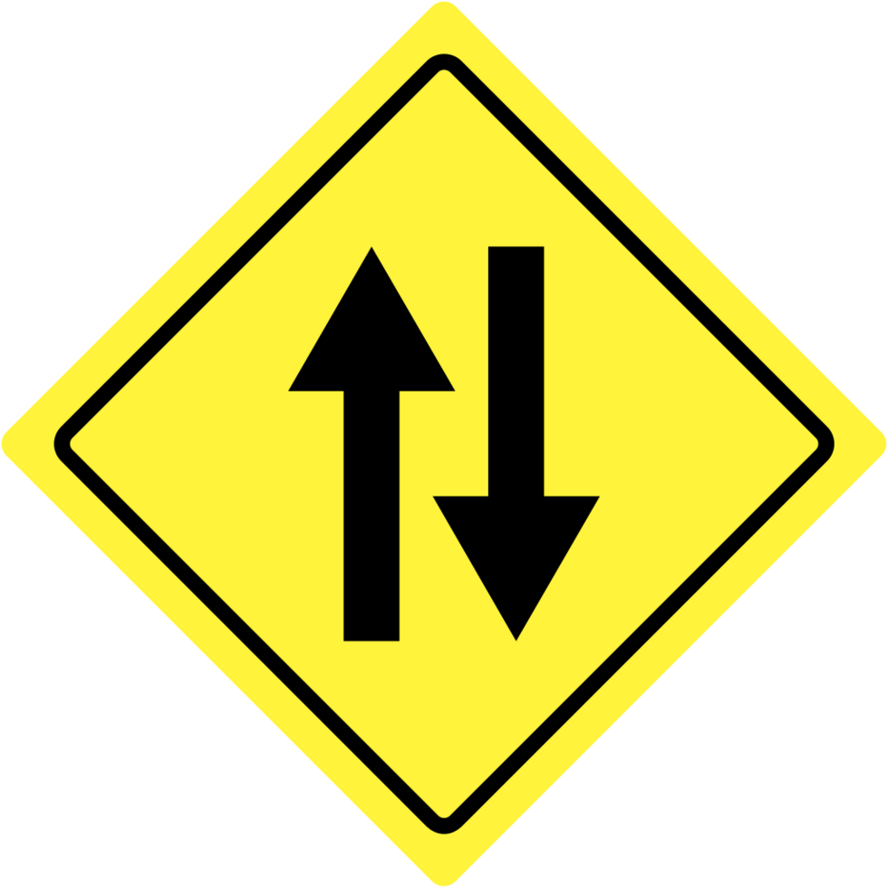 Zwei-Wege-Straßenschild vektor