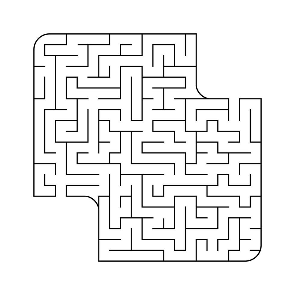 abstraktes Labyrinth. Lernspiel für Kinder. Puzzle für Kinder. Labyrinth Rätsel. den richtigen Weg finden. Vektor-Illustration. vektor