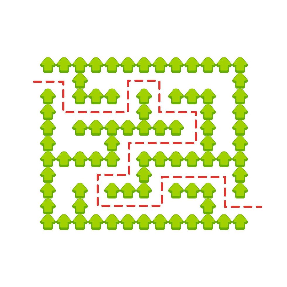 abstraktes Labyrinth. Spiel für Kinder. Puzzle für Kinder. Labyrinth Rätsel. den richtigen Weg finden. Farbe-Vektor-Illustration. vektor