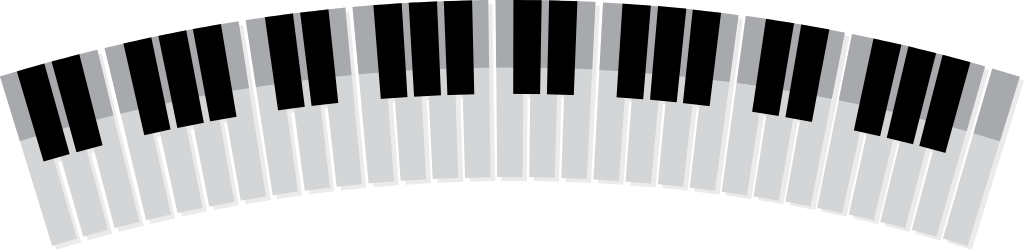 gewelltes Klavier vektor