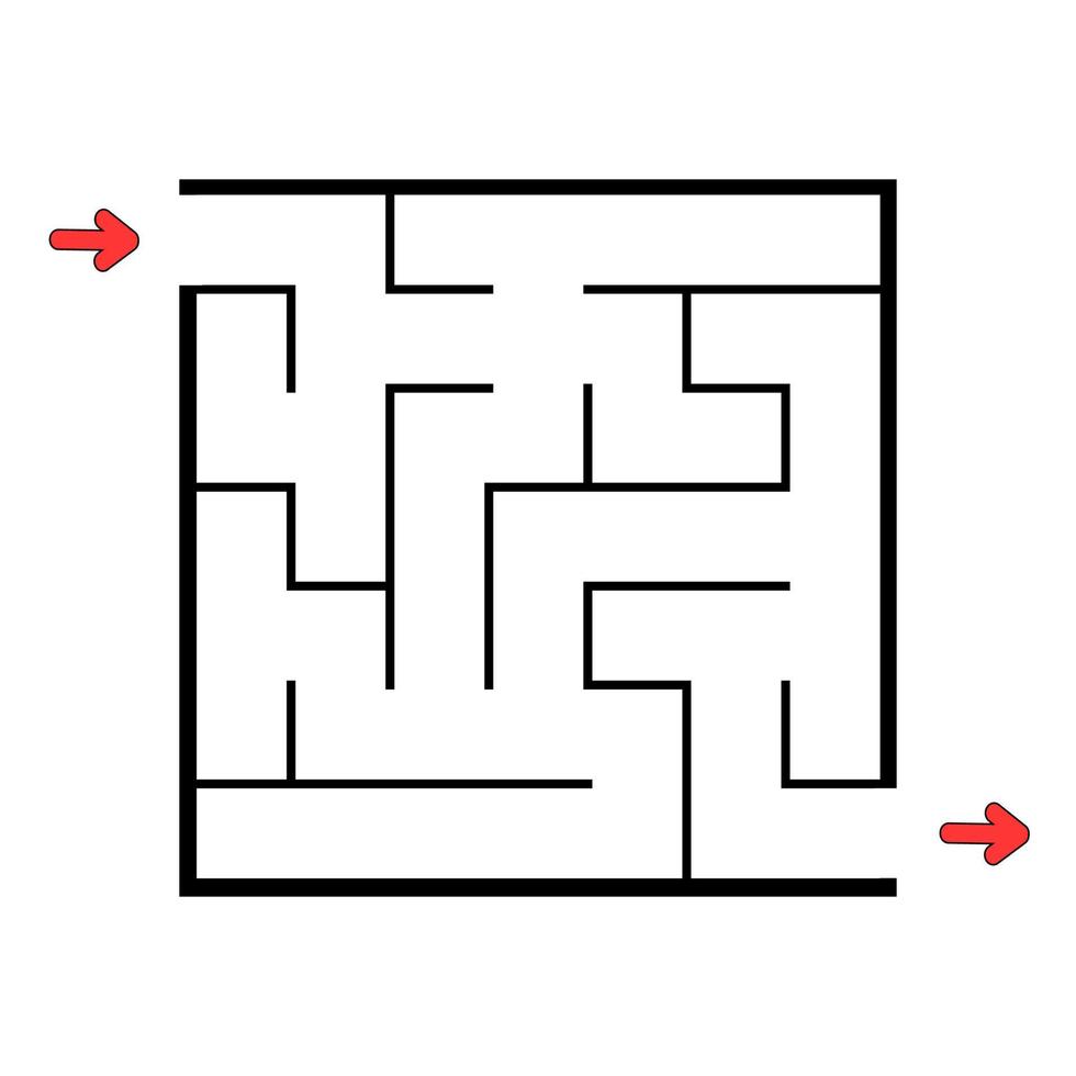 abstraktes Labyrinth. Lernspiel für Kinder. Puzzle für Kinder. Labyrinth Rätsel. den richtigen Weg finden. Vektor-Illustration. vektor