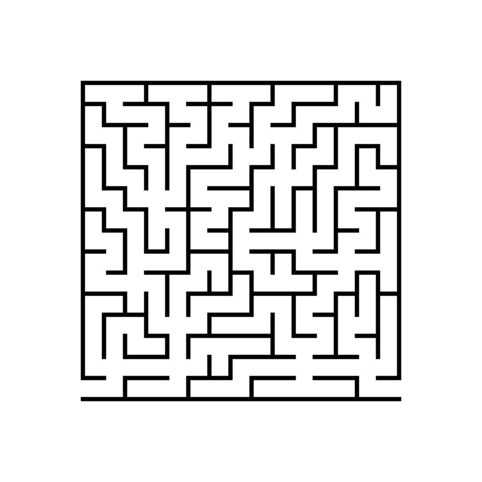 abstraktes Labyrinth. Lernspiel für Kinder. Puzzle für Kinder. Labyrinth Rätsel. den richtigen Weg finden. Vektor-Illustration. vektor