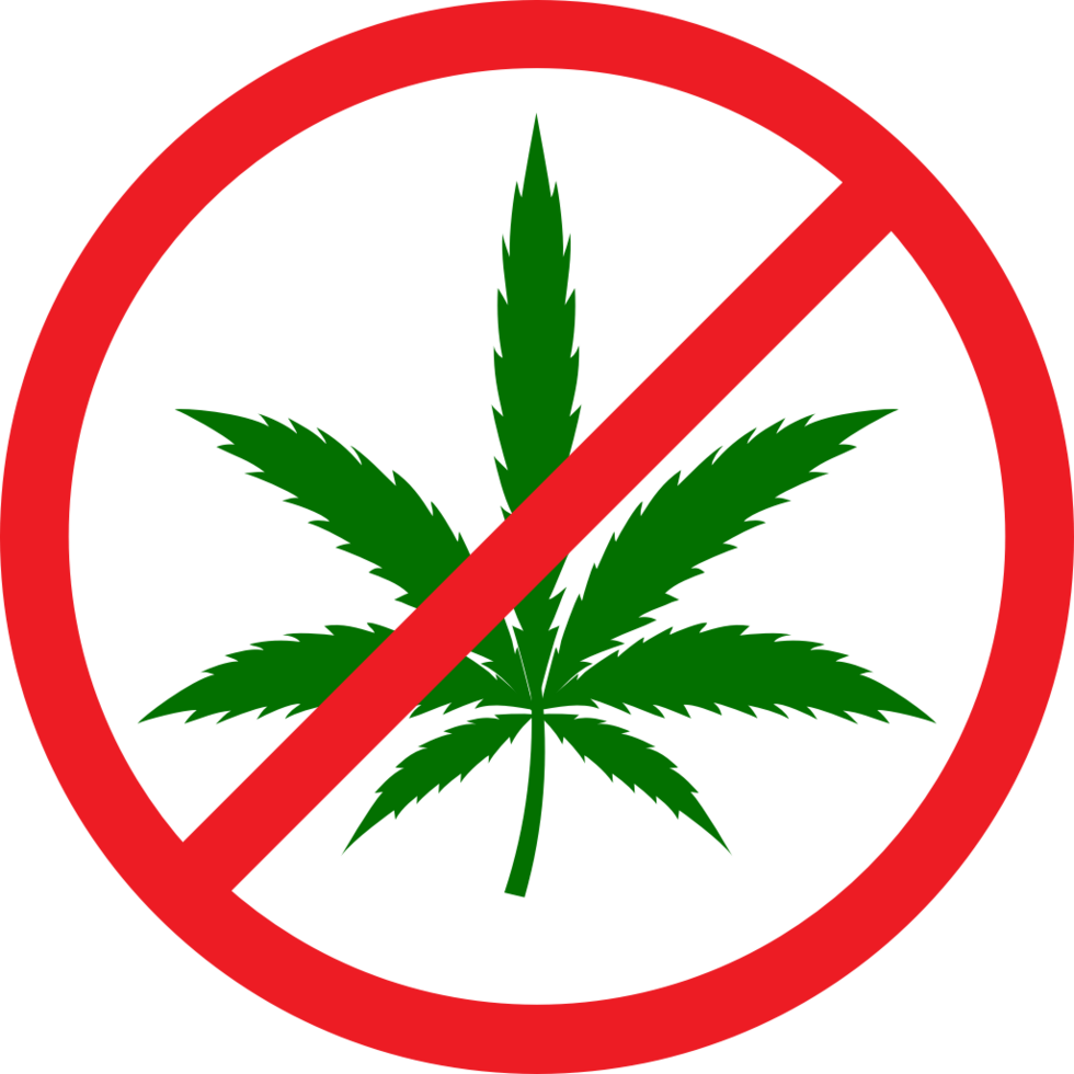 Nej läkemedel cannabis vektor