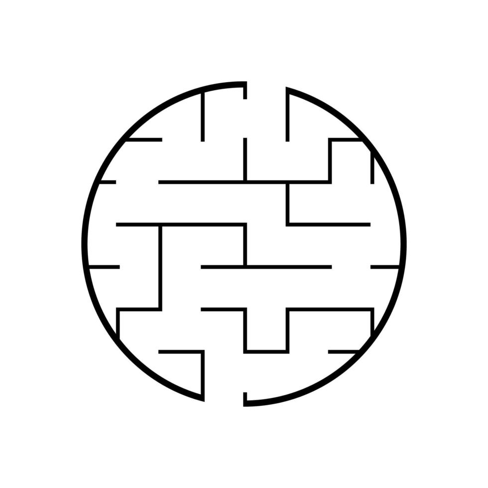 abstraktes Labyrinth. Lernspiel für Kinder. Puzzle für Kinder. Labyrinth Rätsel. den richtigen Weg finden. Vektor-Illustration. vektor