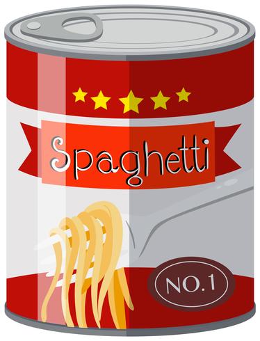 Spaghetti in Aluminiumdose vektor