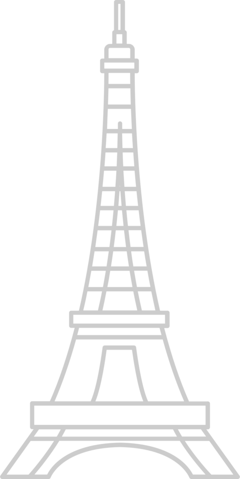 Paris Eiffel Turm einfach Symbol Gliederung vektor