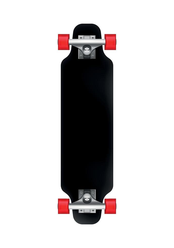 Skateboard-Unterseite mit Rädern vektor