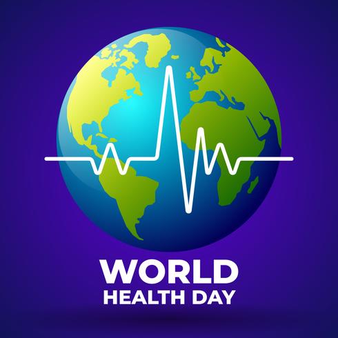 World Health Day Kampanj Logo Icon Design Mall vektor