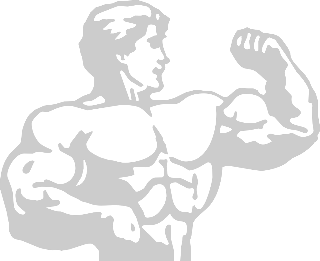 muskel män halv kropp vektor