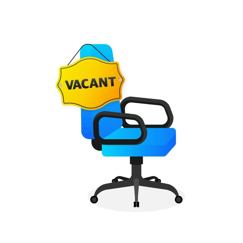 kontor stol. vi är anställa, ledig positioner. anställa och rekrytering vektor