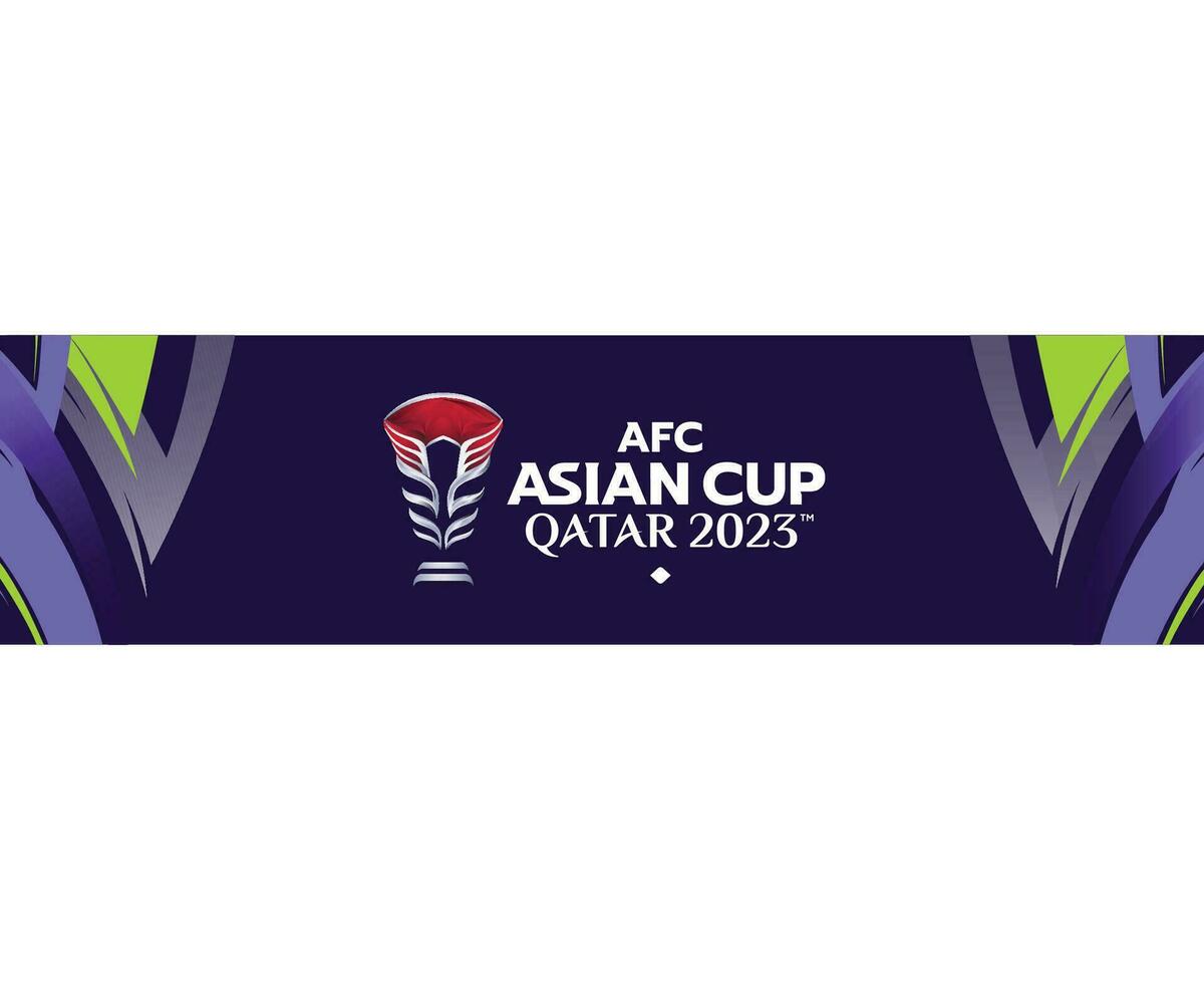 afc asiatisch Tasse Katar 2023 Logo Asien Fußball Symbol Design abstrakt vektor