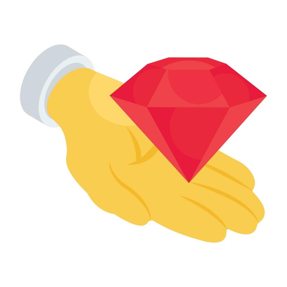 trendig design ikon av diamant tillgängliga för ladda ner vektor