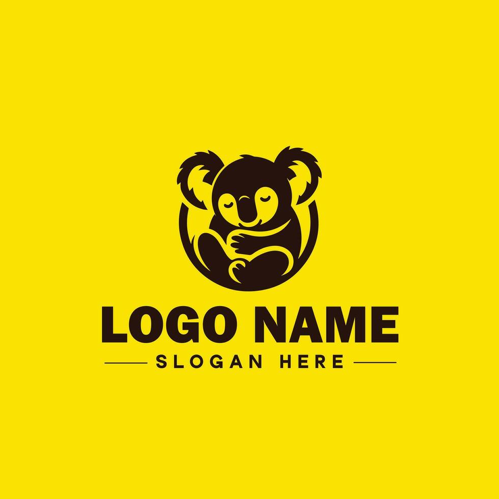 Koala Logo Symbol Koala Tier modern minimalistisch Geschäft Logo editierbar Vektor