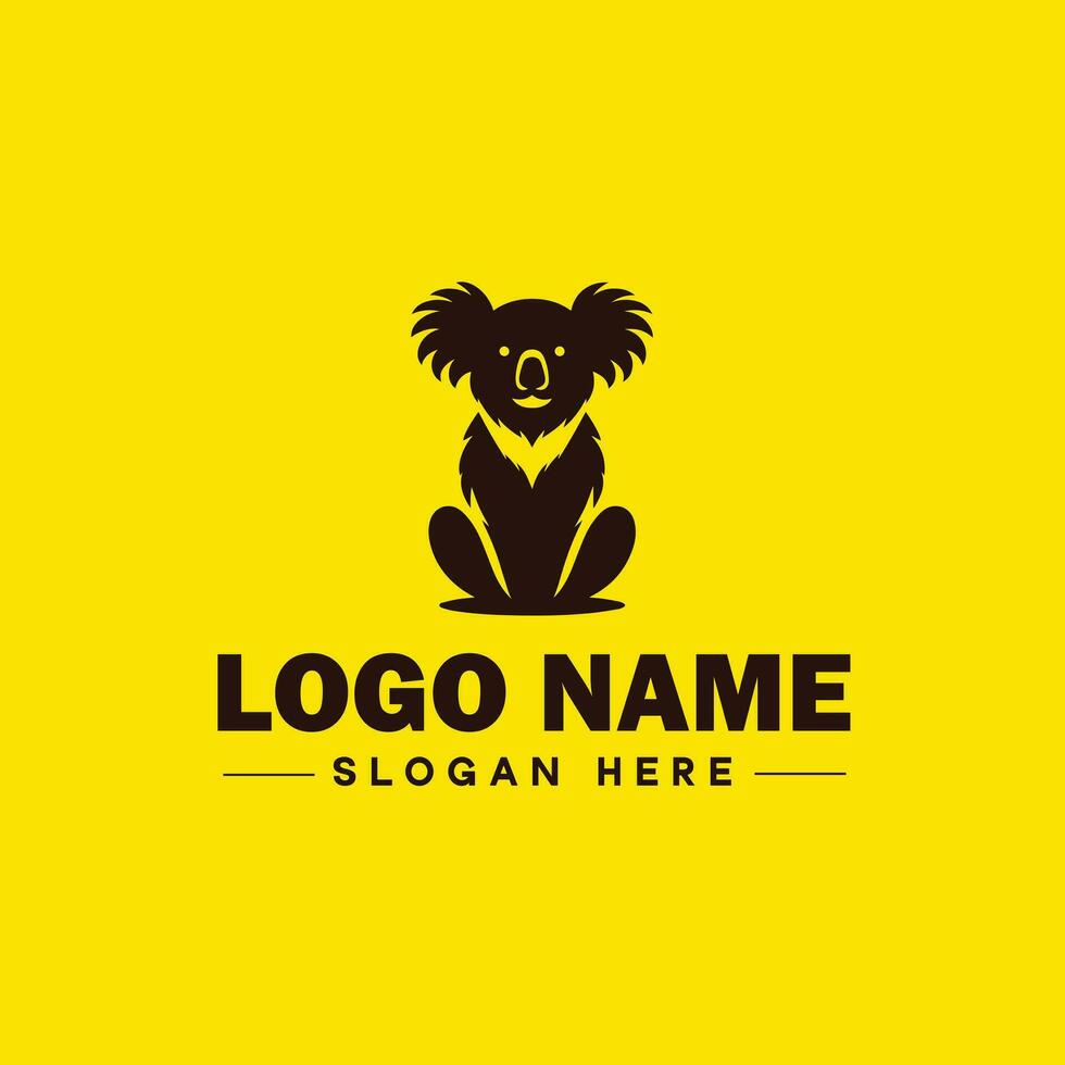 Koala Logo Symbol Koala Tier modern minimalistisch Geschäft Logo editierbar Vektor