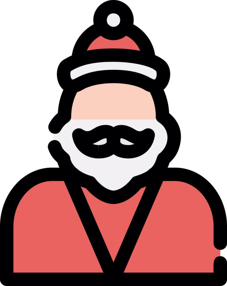 Weihnachtsmann kreatives Icon-Design vektor
