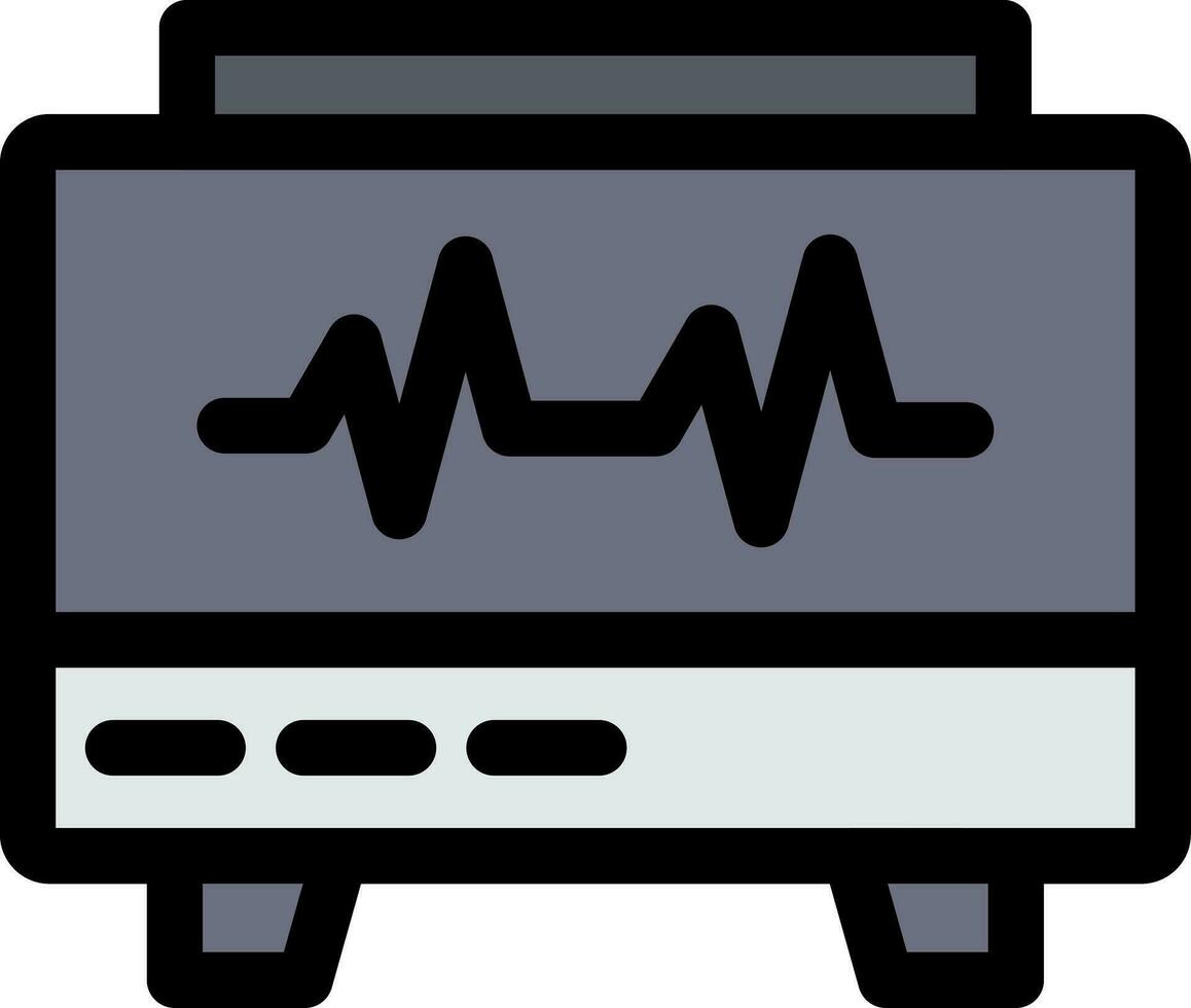 EKG-Monitor kreatives Icon-Design vektor