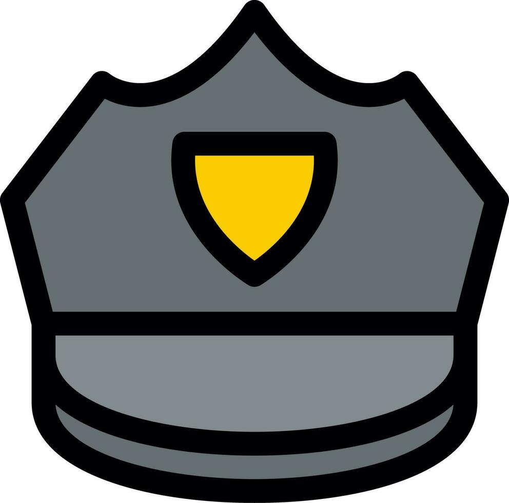 Polizeikappe kreatives Icon-Design vektor