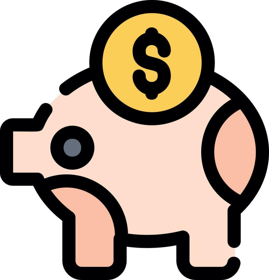 Sparschwein kreatives Icon-Design vektor