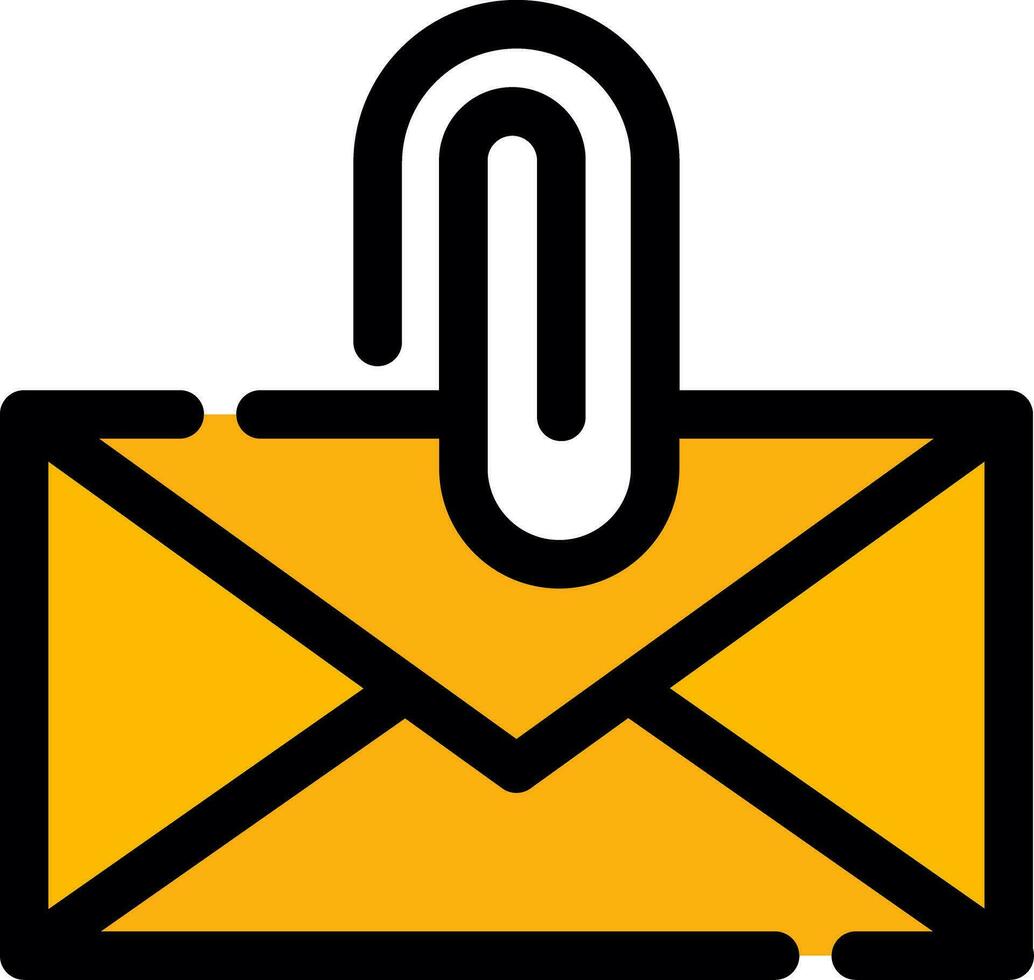Datei anhängen E-Mail kreatives Icon-Design vektor