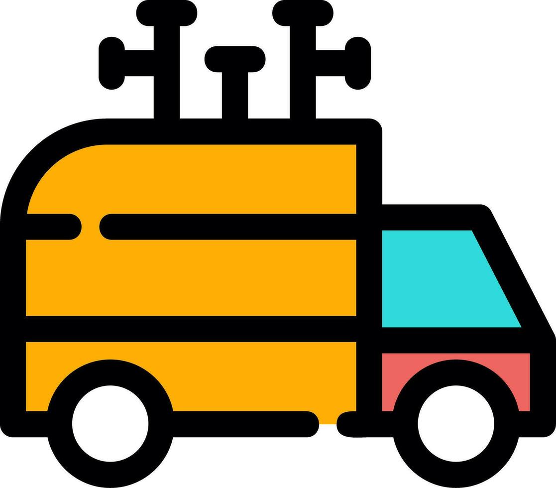 Lieferwagen kreatives Icon-Design vektor