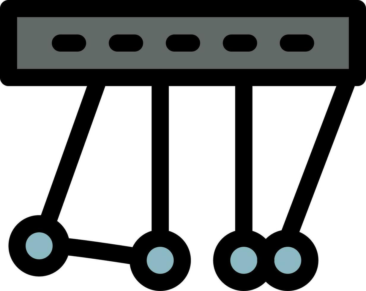 Newton Cradle kreatives Icon-Design vektor