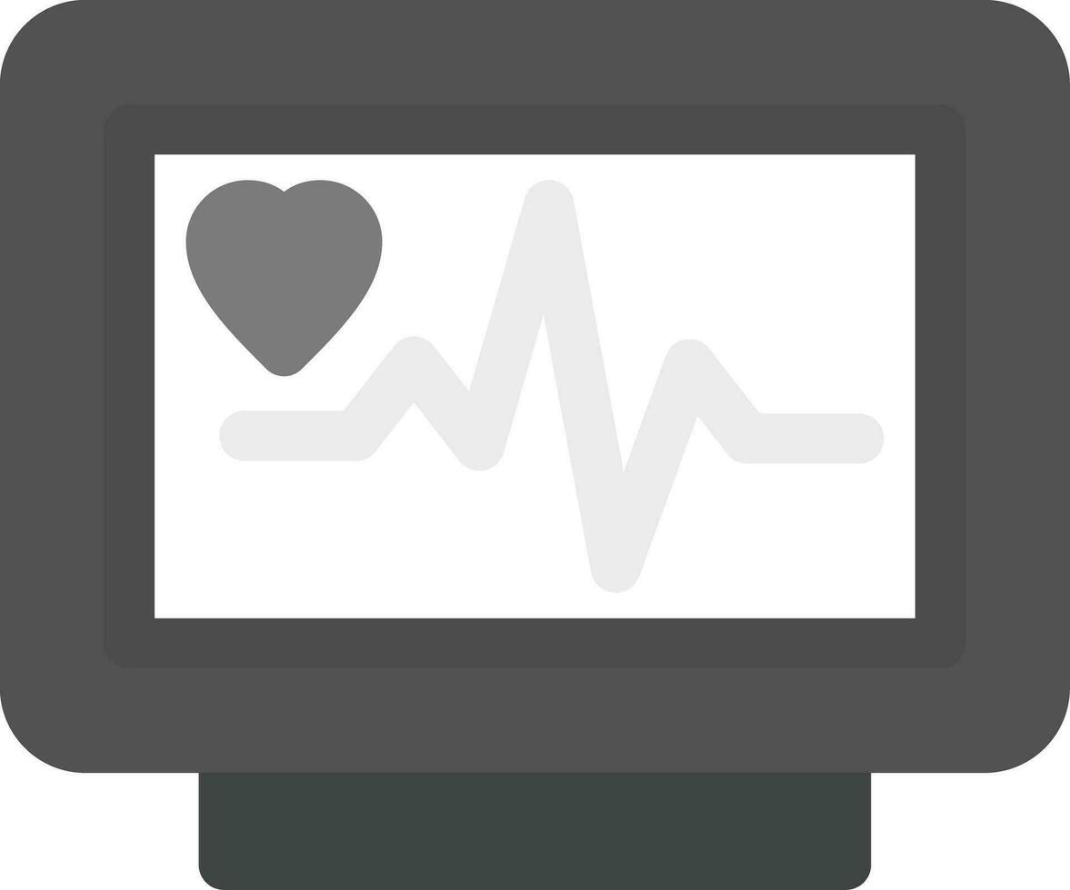 EKG-Monitor kreatives Icon-Design vektor