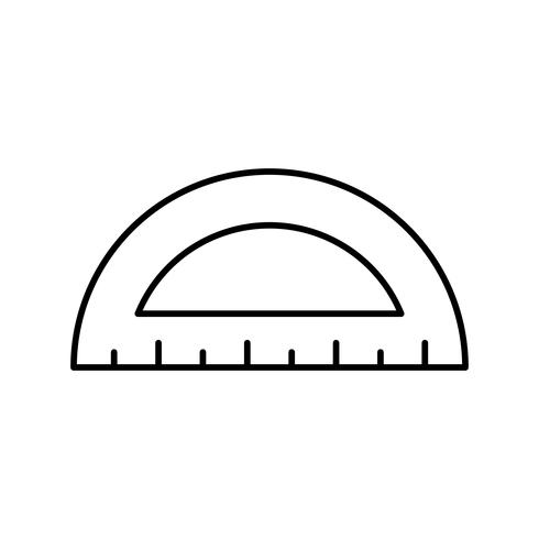 Winkelmesser-Vektor-Symbol vektor