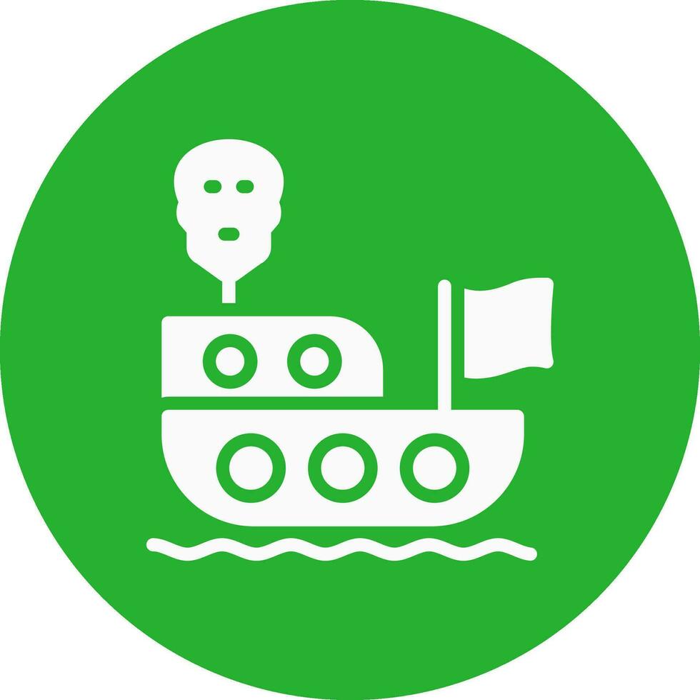 Piratenschiff kreatives Icon-Design vektor