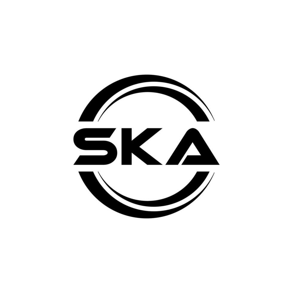 SKA brev logotyp design, inspiration för en unik identitet. modern elegans och kreativ design. vattenmärke din Framgång med de slående detta logotyp. vektor