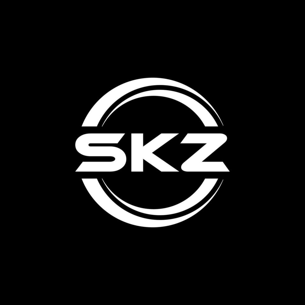 skz brev logotyp design, inspiration för en unik identitet. modern elegans och kreativ design. vattenmärke din Framgång med de slående detta logotyp. vektor