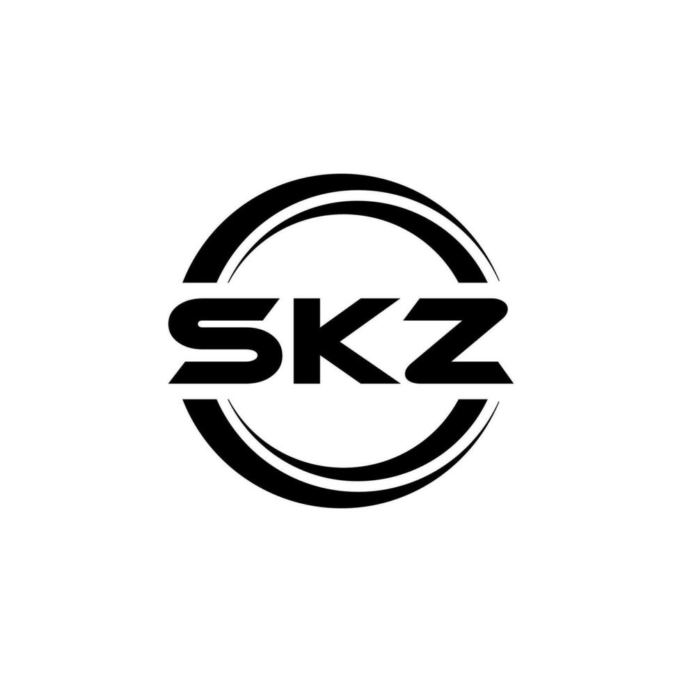 skz brev logotyp design, inspiration för en unik identitet. modern elegans och kreativ design. vattenmärke din Framgång med de slående detta logotyp. vektor