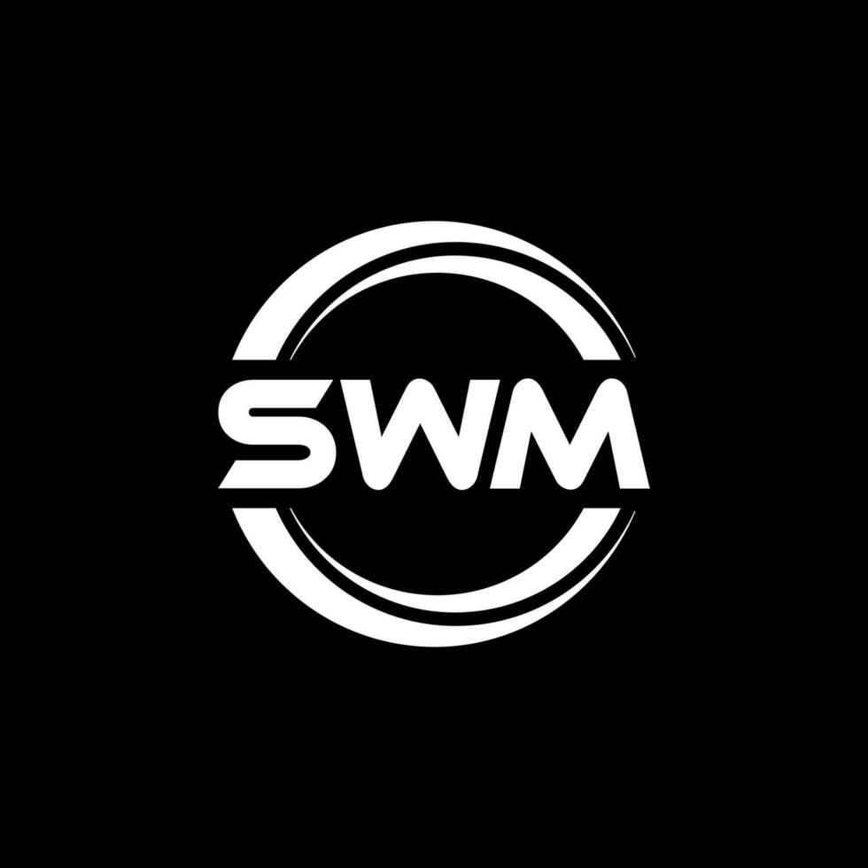 swm brev logotyp design, inspiration för en unik identitet. modern elegans och kreativ design. vattenmärke din Framgång med de slående detta logotyp. vektor