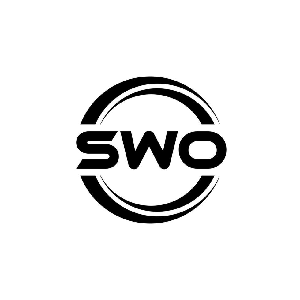 swo brev logotyp design, inspiration för en unik identitet. modern elegans och kreativ design. vattenmärke din Framgång med de slående detta logotyp. vektor