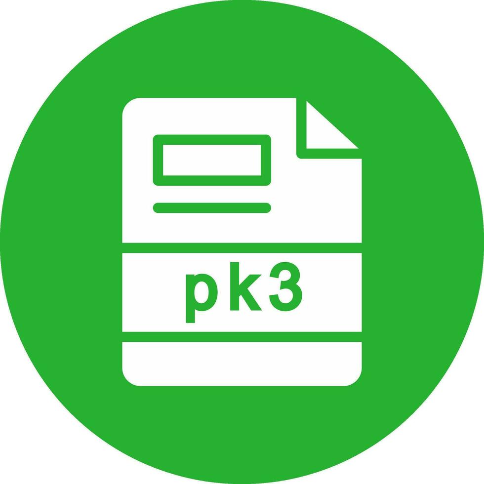 pk3 kreativ ikon design vektor