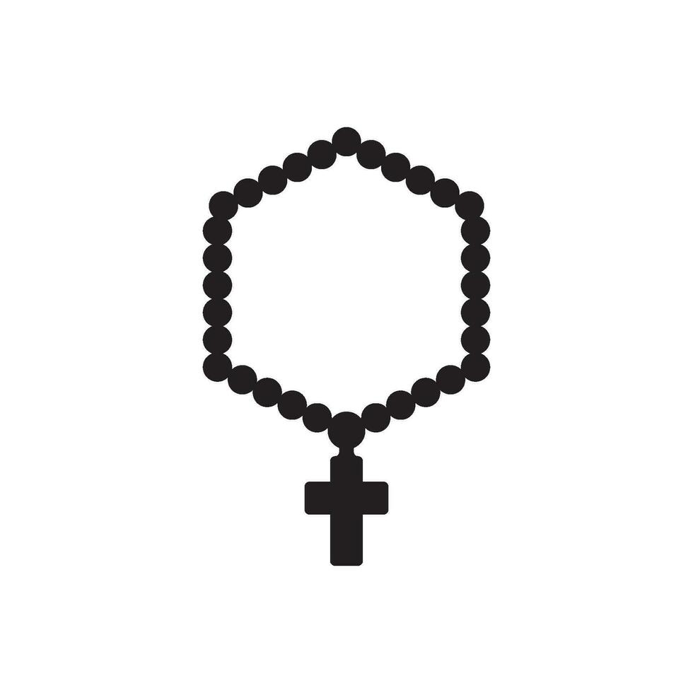 Gebet Perlen Symbol Vektor Illustration Logo Design