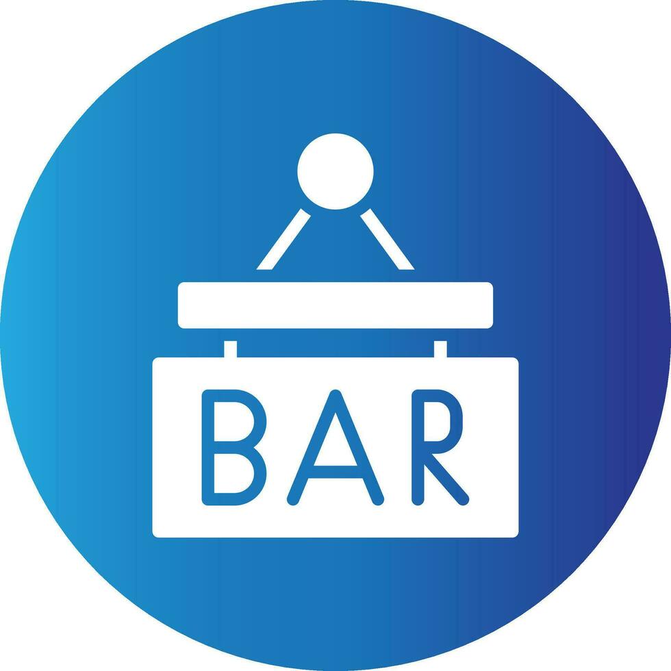 Bar-Schild kreatives Icon-Design vektor