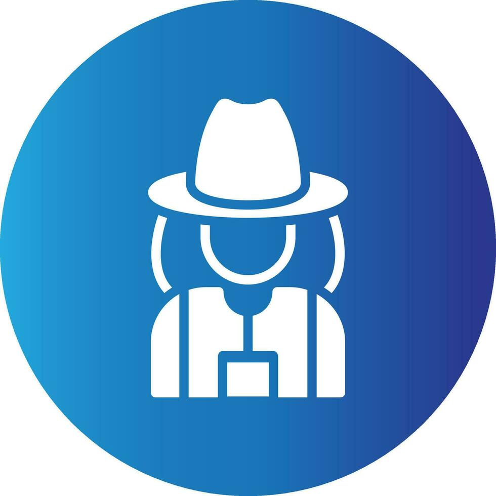 Dame Farmer kreatives Icon-Design vektor