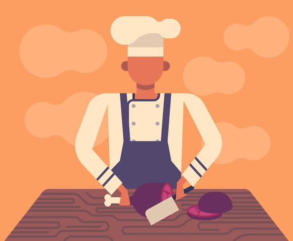 Chef-Illustration vektor